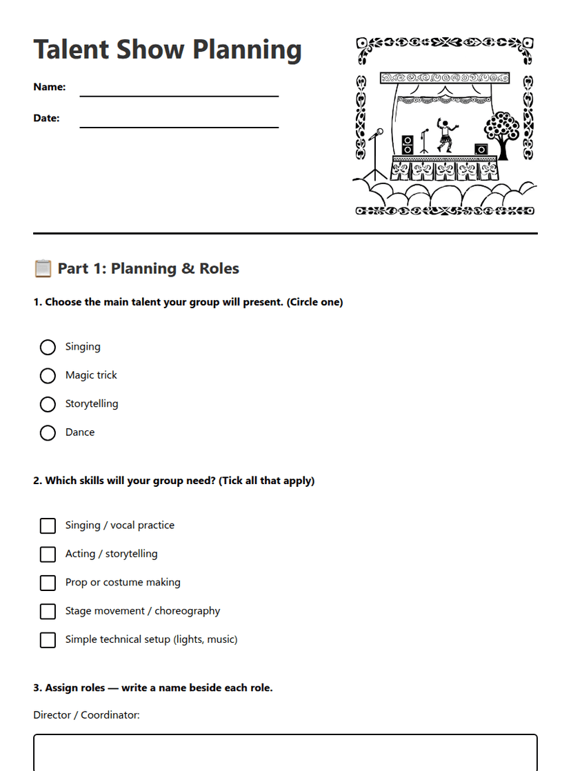 Talent Show Planning