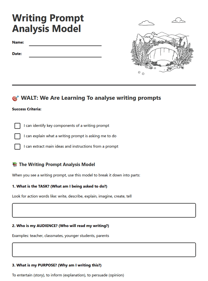 Writing Prompt Analysis Model