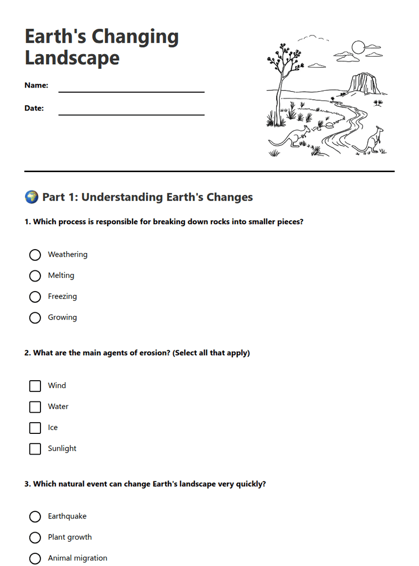 Earth's Changing Landscape