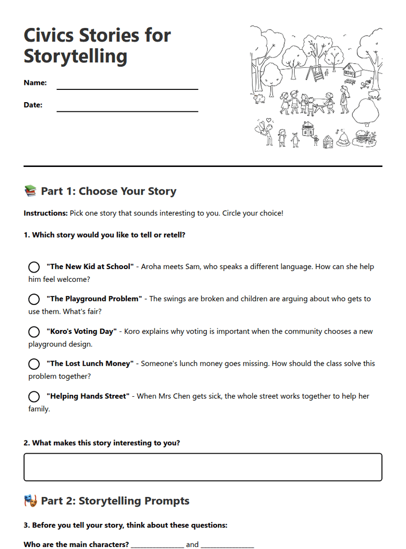 Civics Stories for Storytelling