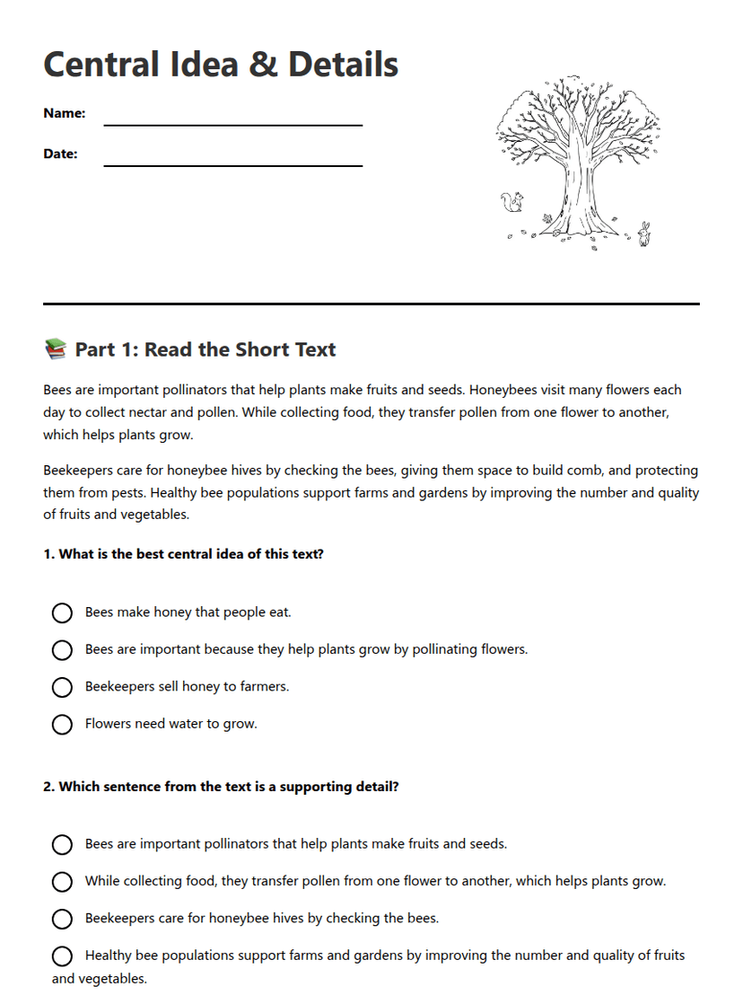 Central Idea & Details