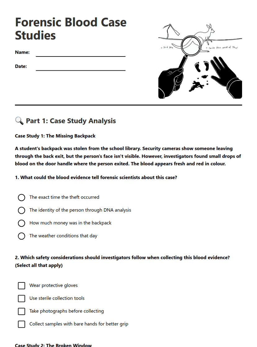 Forensic Blood Case Studies