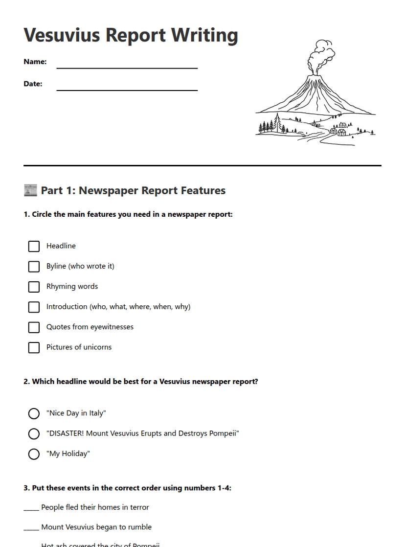 Vesuvius Report Writing