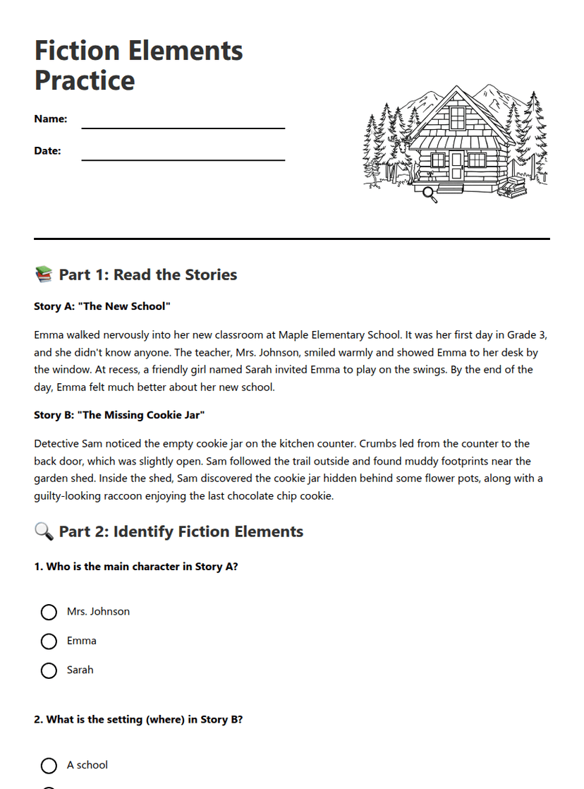 Fiction Elements Practice