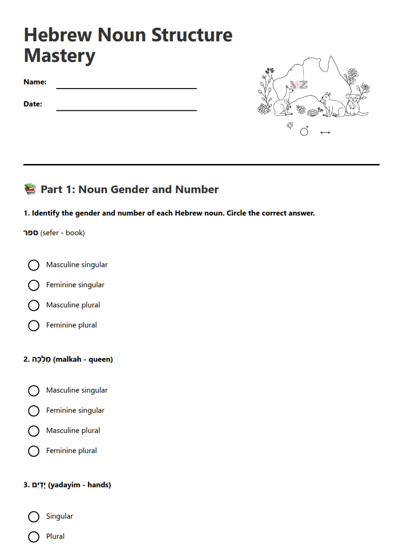 Hebrew Noun Structure Mastery