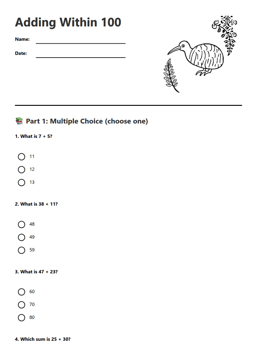 Adding Within 100