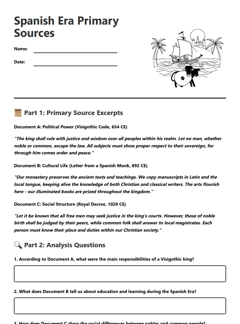 Spanish Era Primary Sources