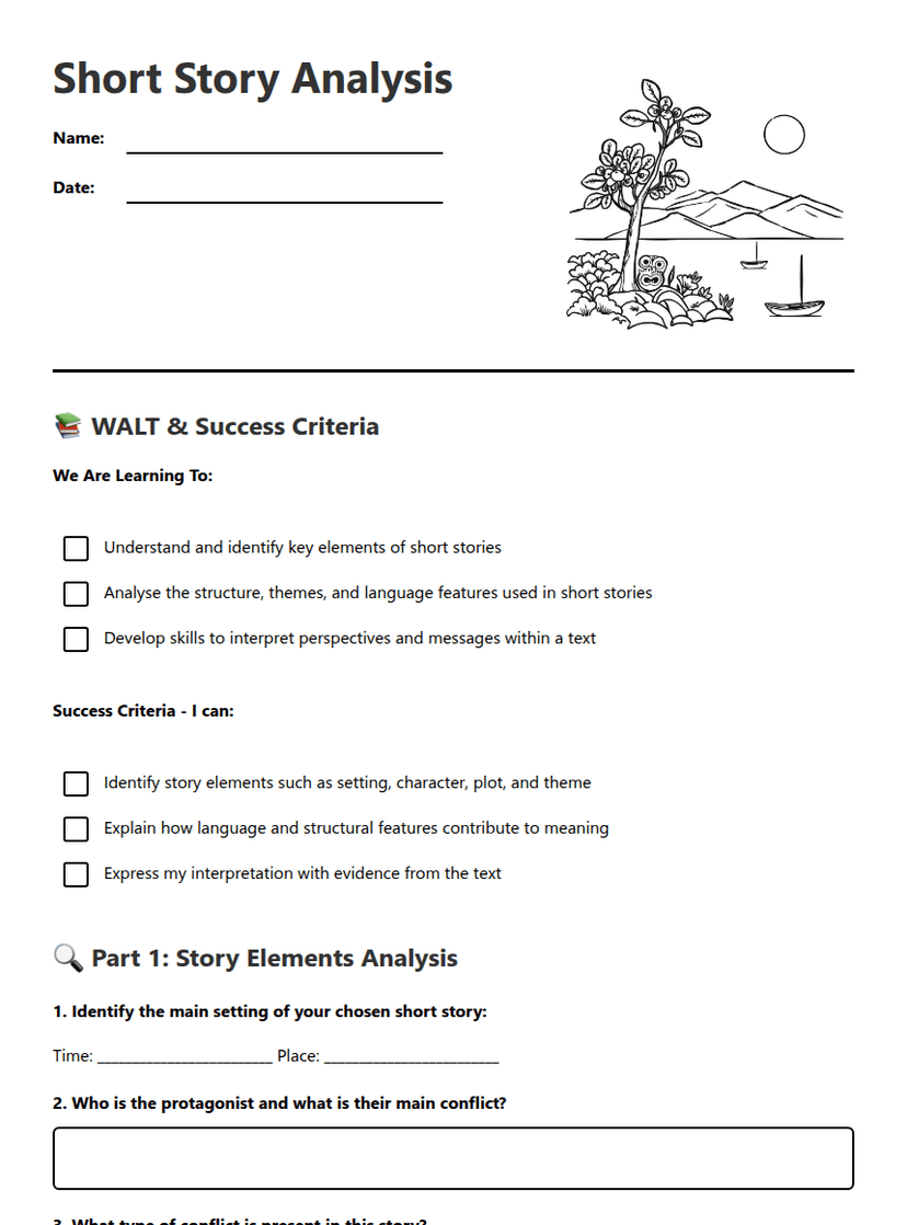 Short Story Analysis