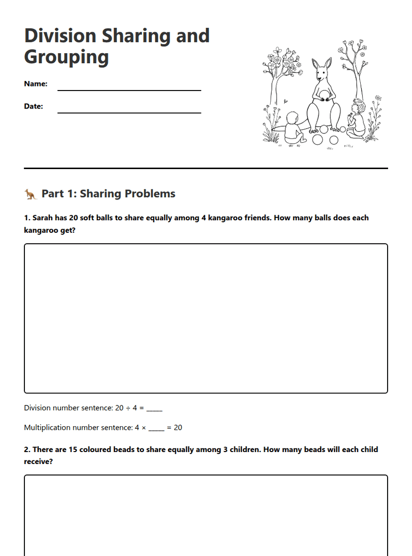 Division Sharing and Grouping