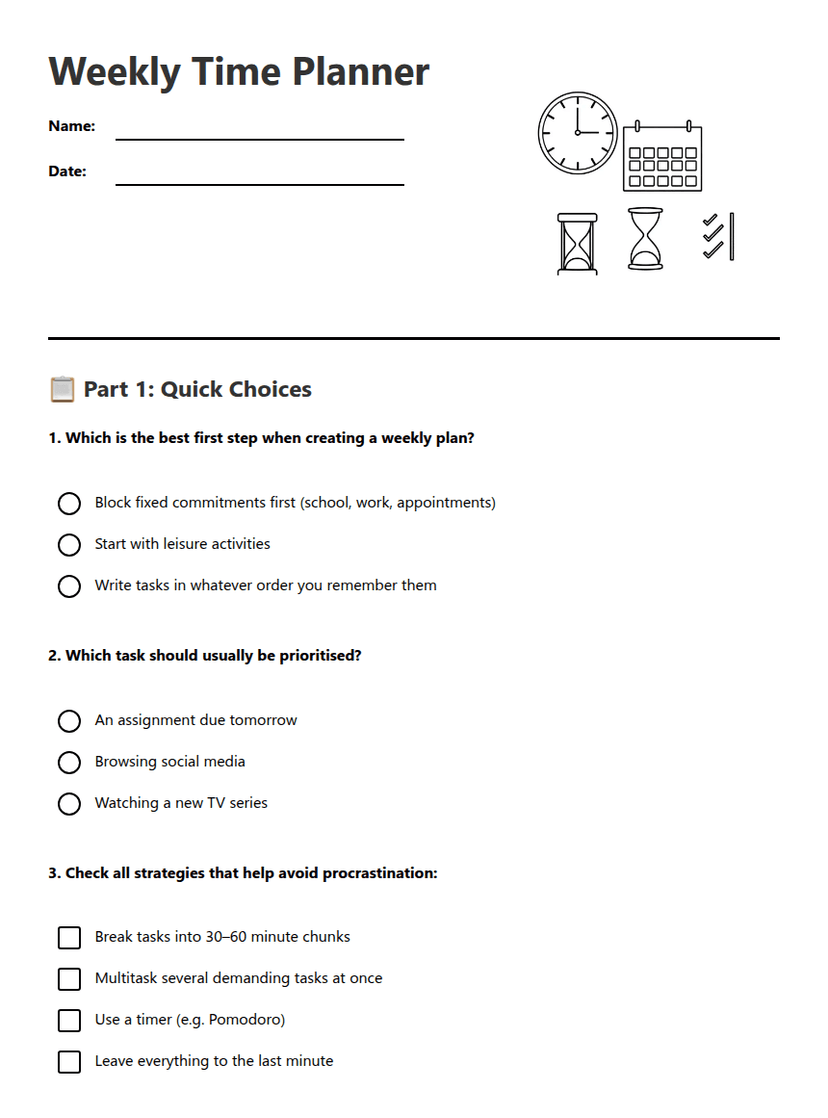 Weekly Time Planner