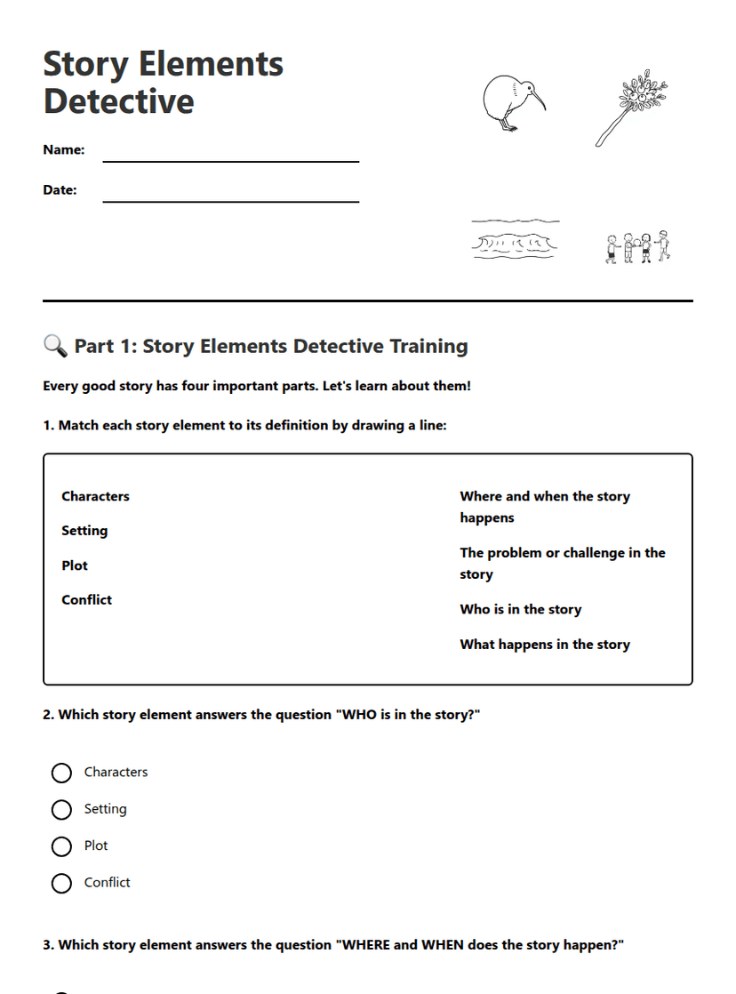 Story Elements Detective