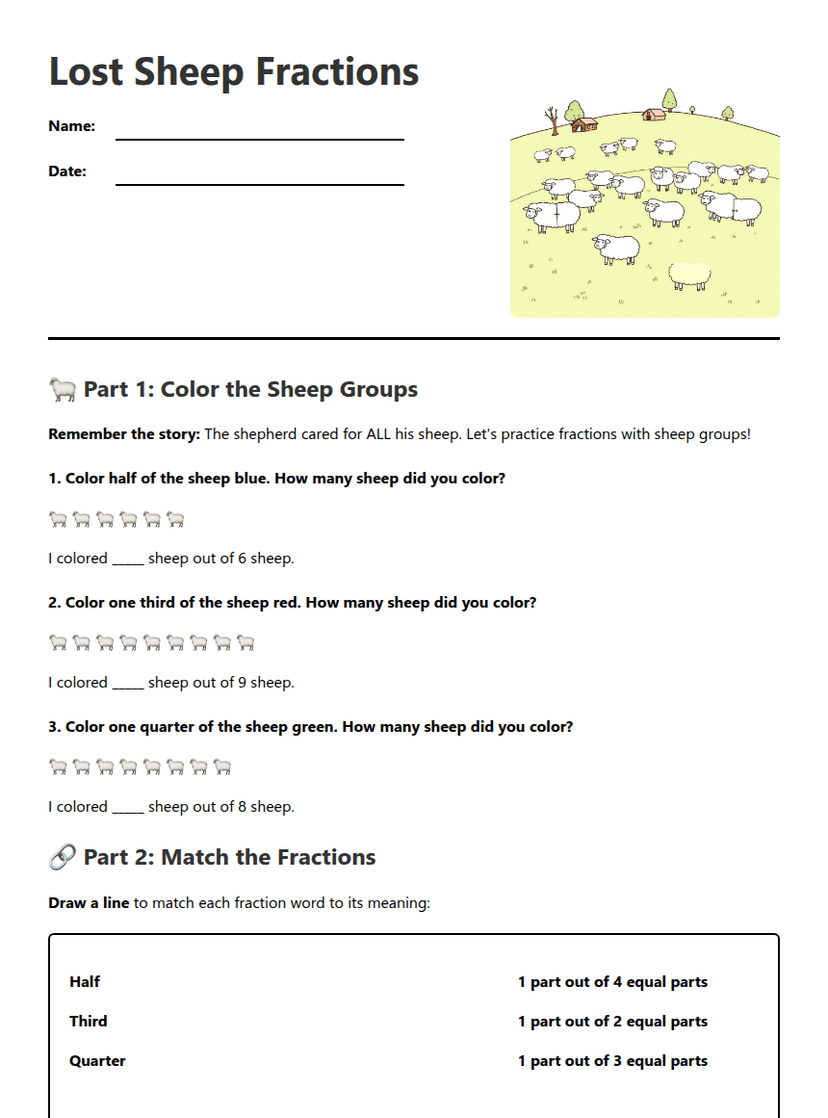 Lost Sheep Fractions