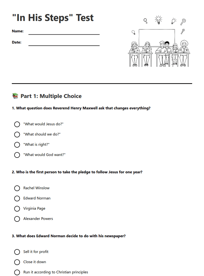 "In His Steps" Test