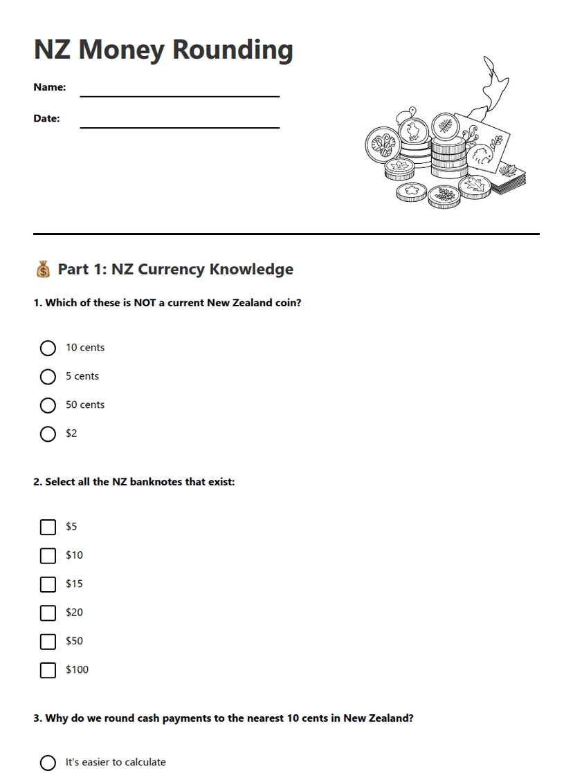 NZ Money Rounding
