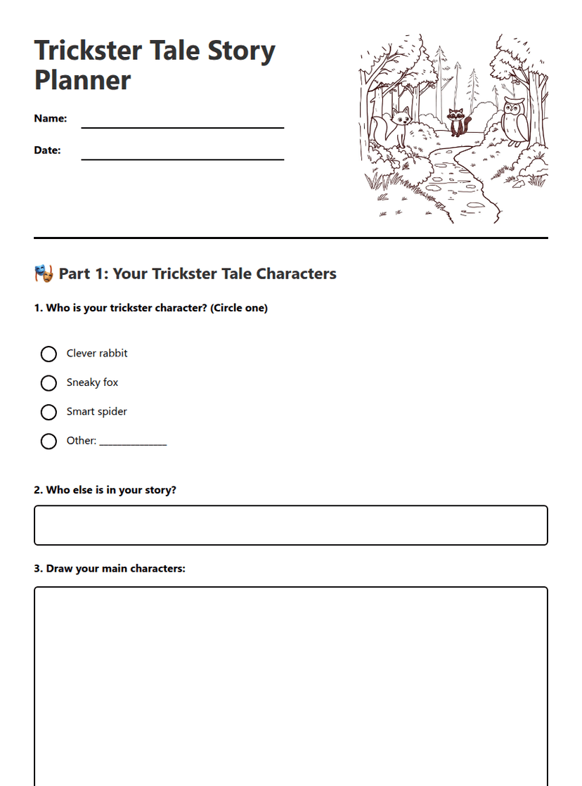 Trickster Tale Story Planner
