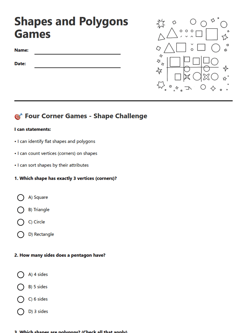 Shapes and Polygons Games