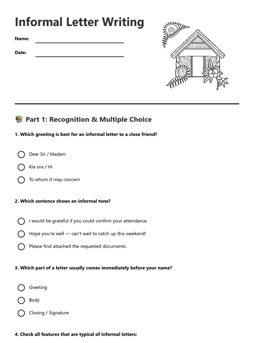 Informal Letter Writing