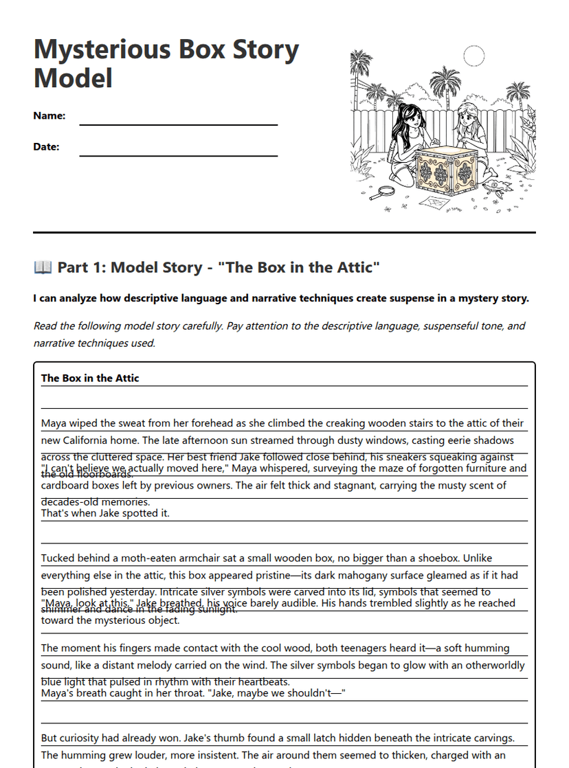 Mysterious Box Story Model