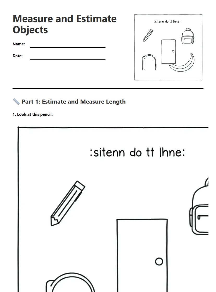 Measure and Estimate Objects