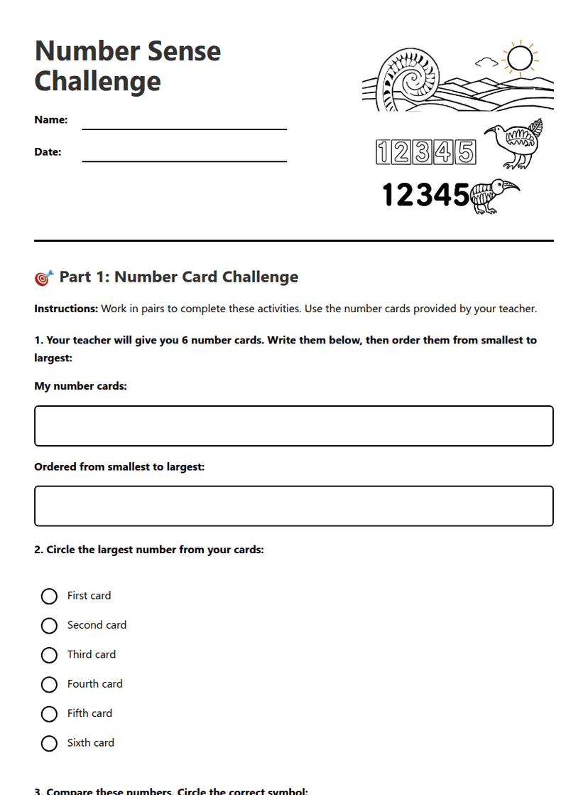 Number Sense Challenge