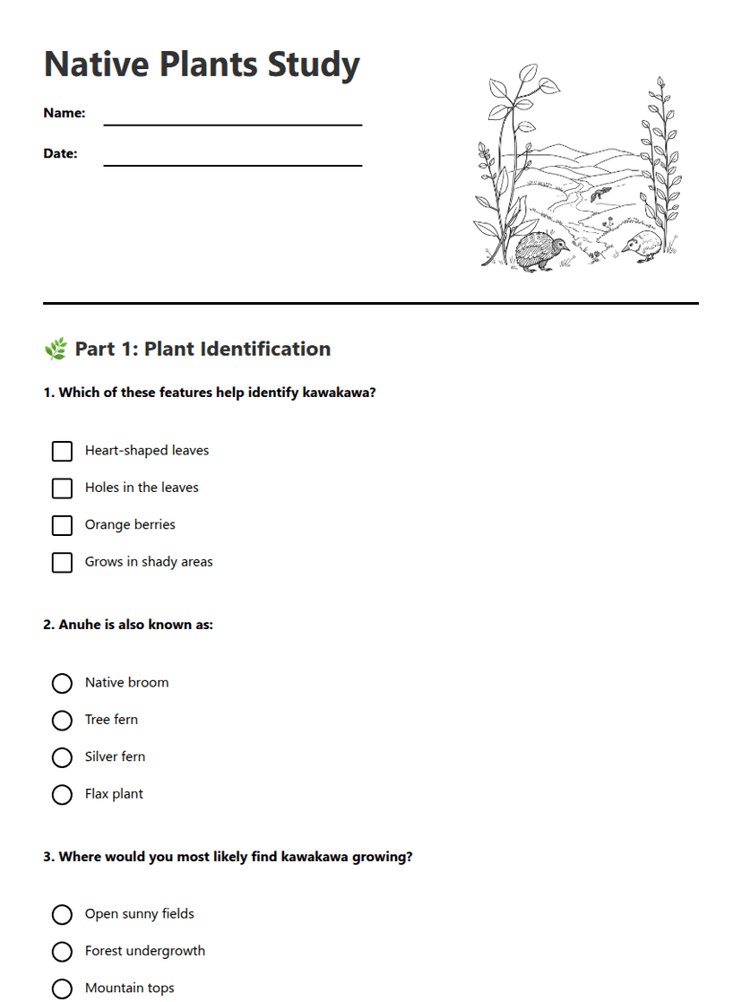 Native Plants Study