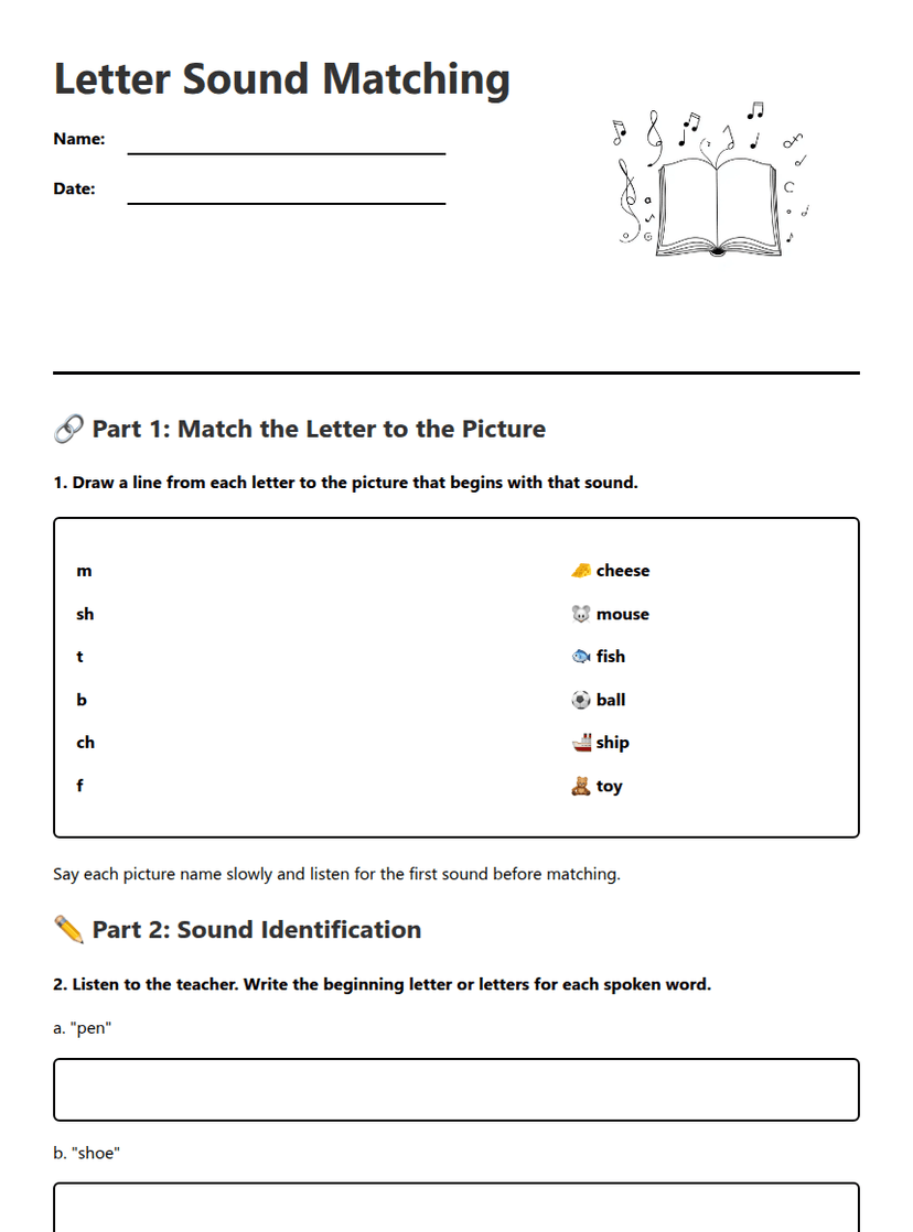 Letter Sound Matching