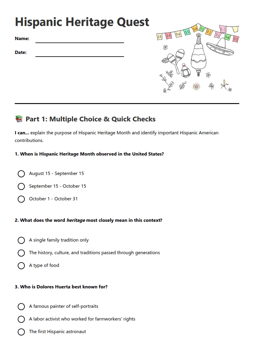 Hispanic Heritage Quest