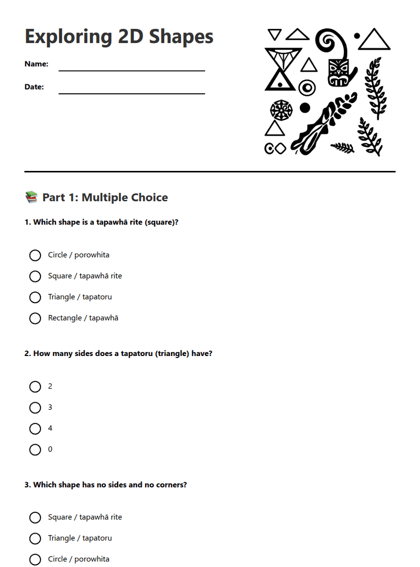 Exploring 2D Shapes