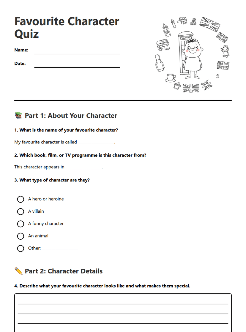 Favourite Character Quiz