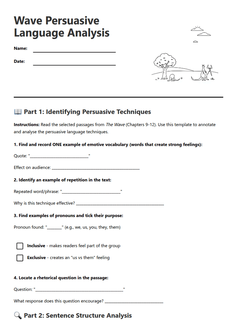 Wave Persuasive Language Analysis