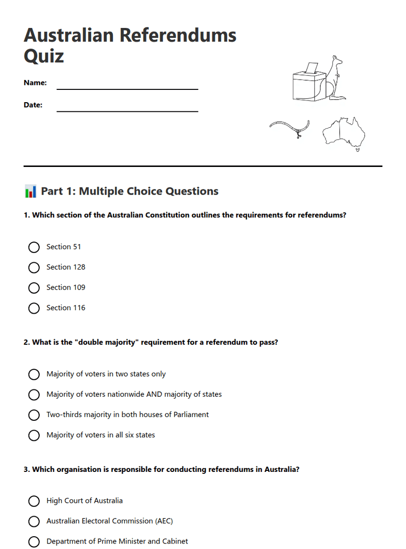 Australian Referendums Quiz