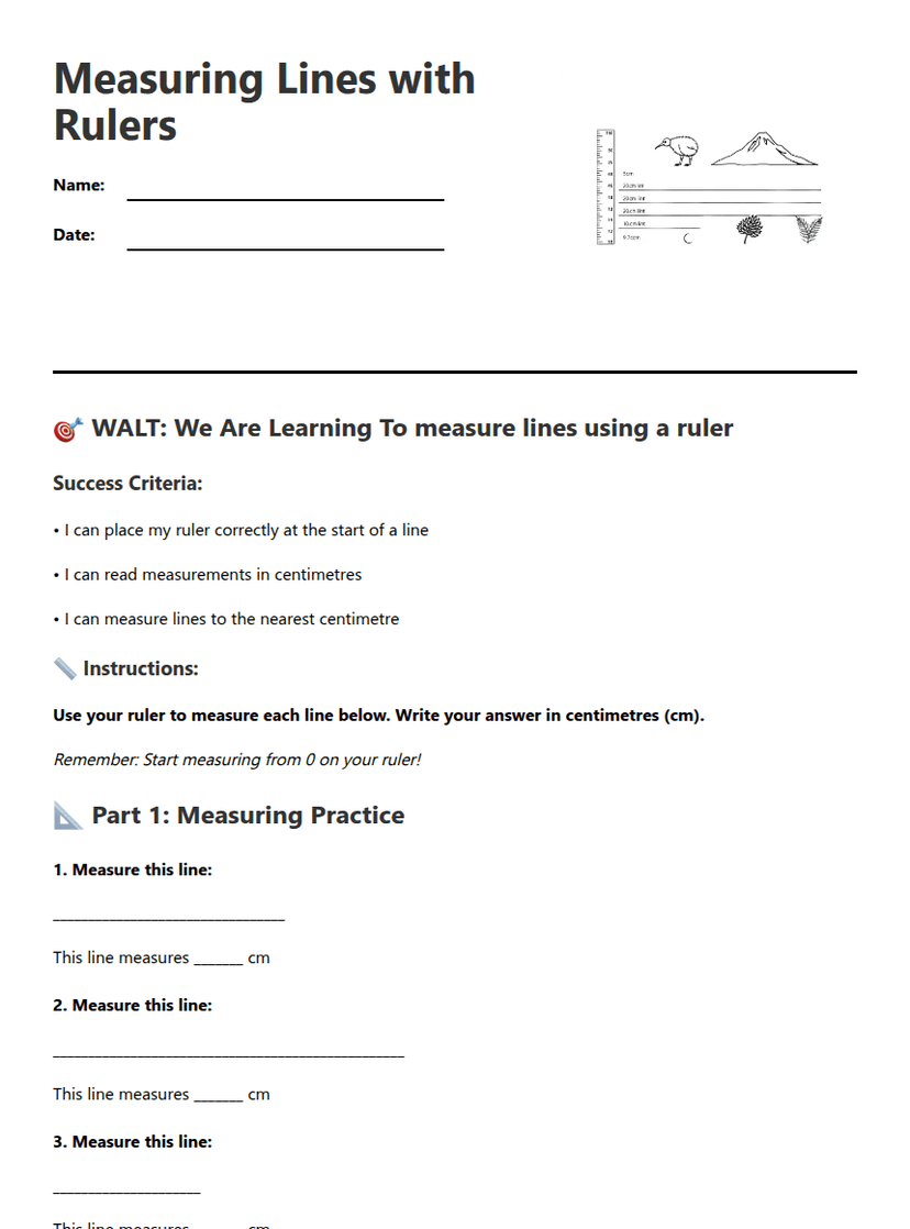 Measuring Lines with Rulers