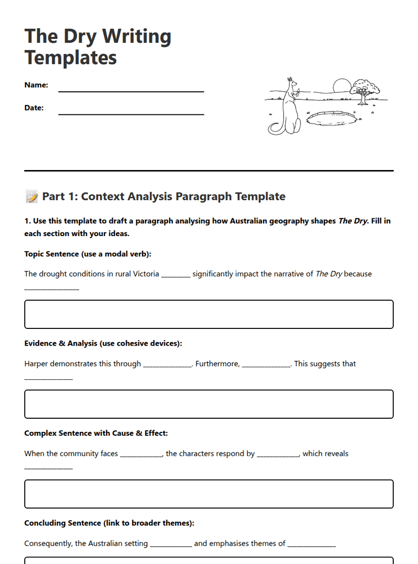 The Dry Writing Templates