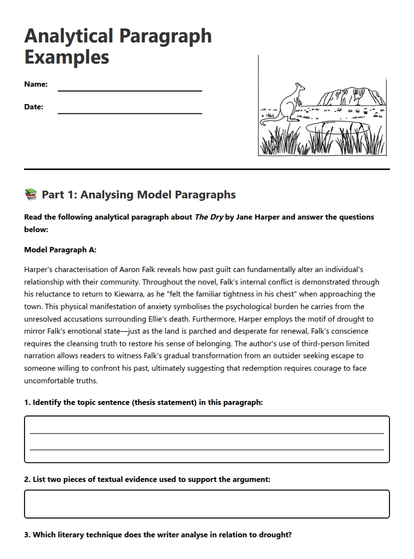 Analytical Paragraph Examples