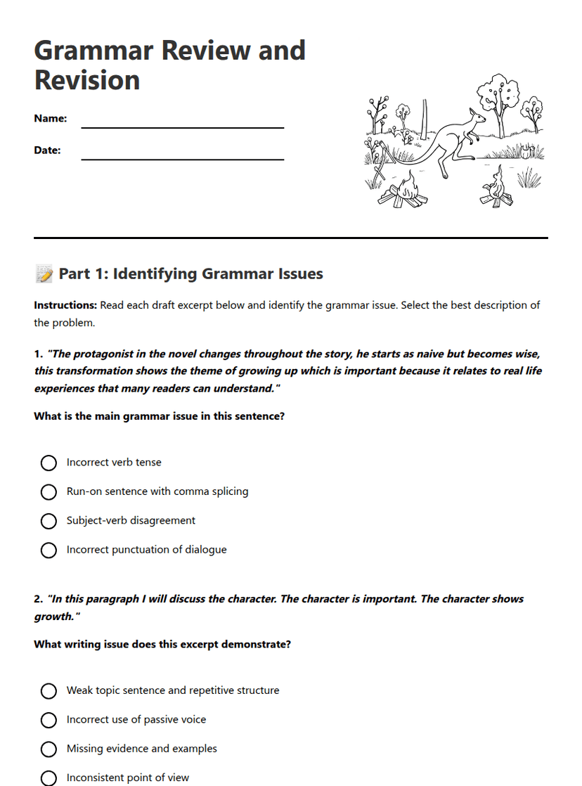 Grammar Review and Revision