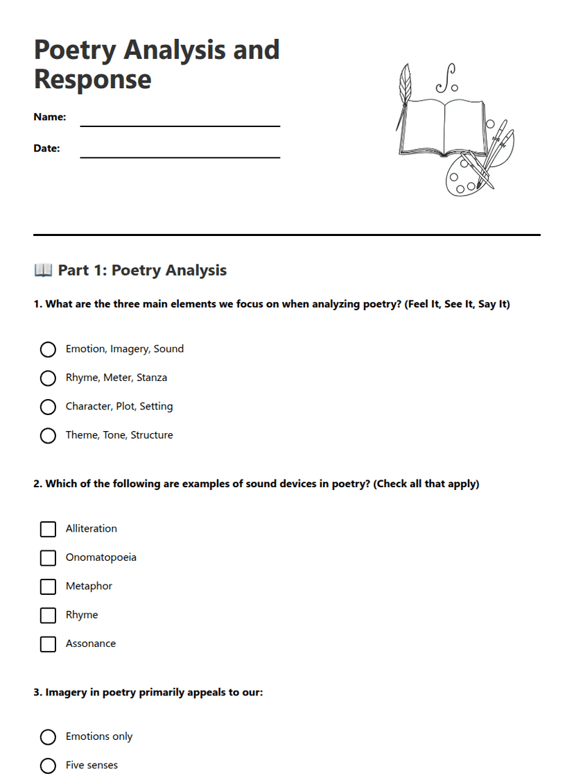 Poetry Analysis and Response