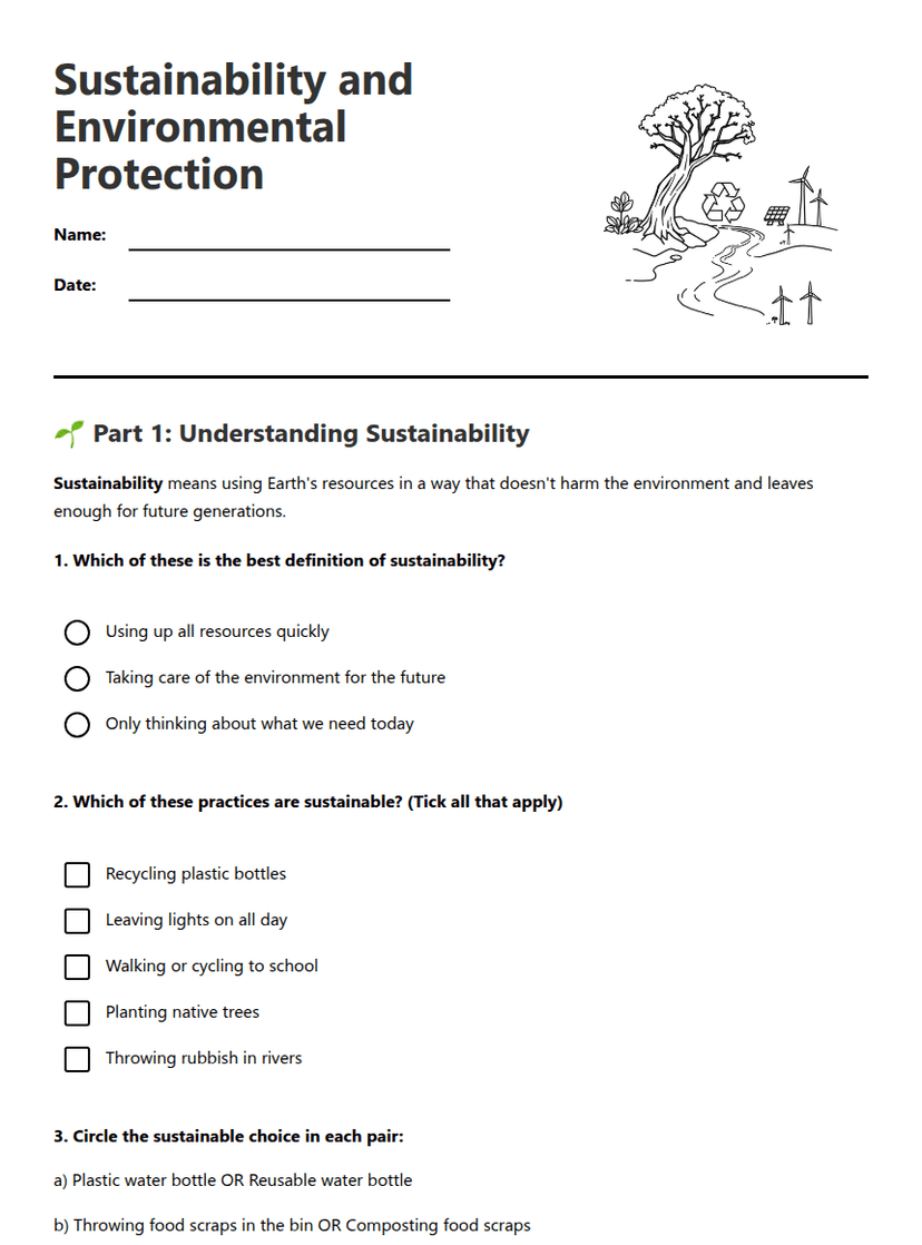 Sustainability and Environmental Protection