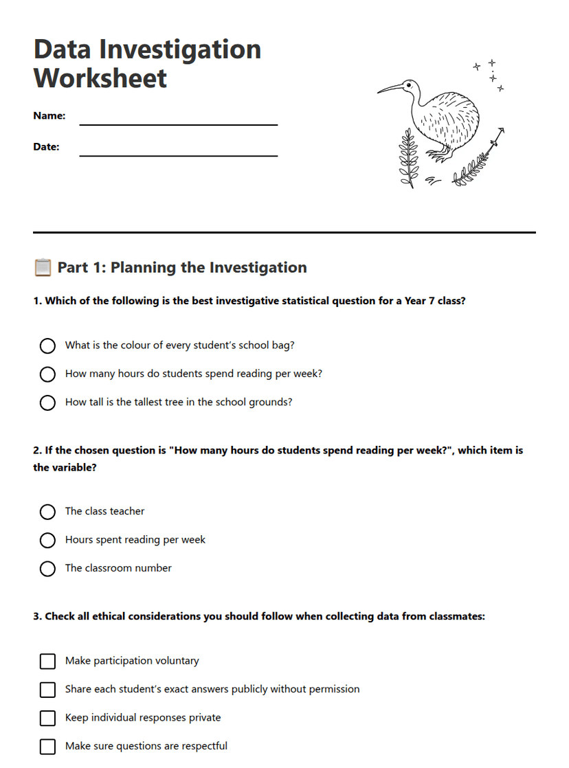 Data Investigation Worksheet