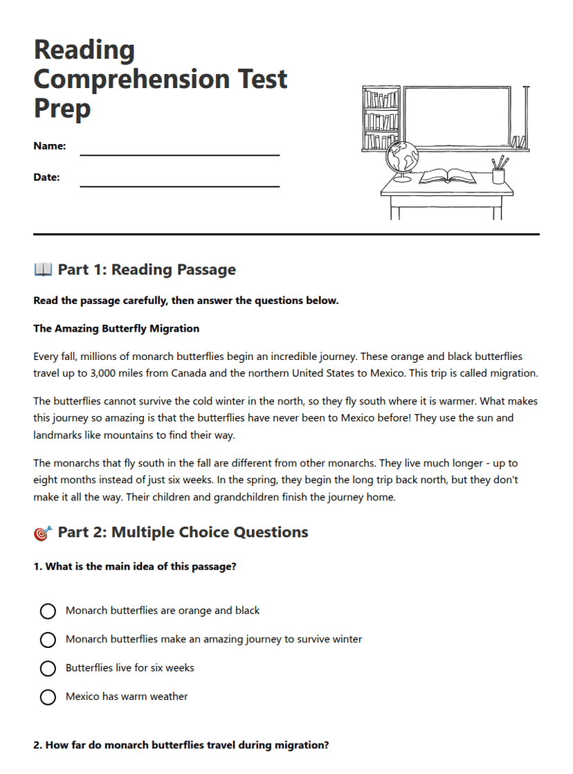 Reading Comprehension Test Prep