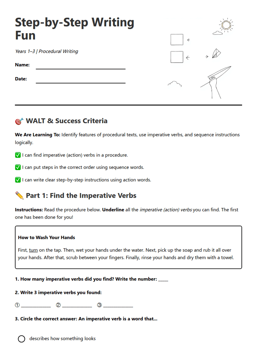 "Step-by-Step Writing Fun"