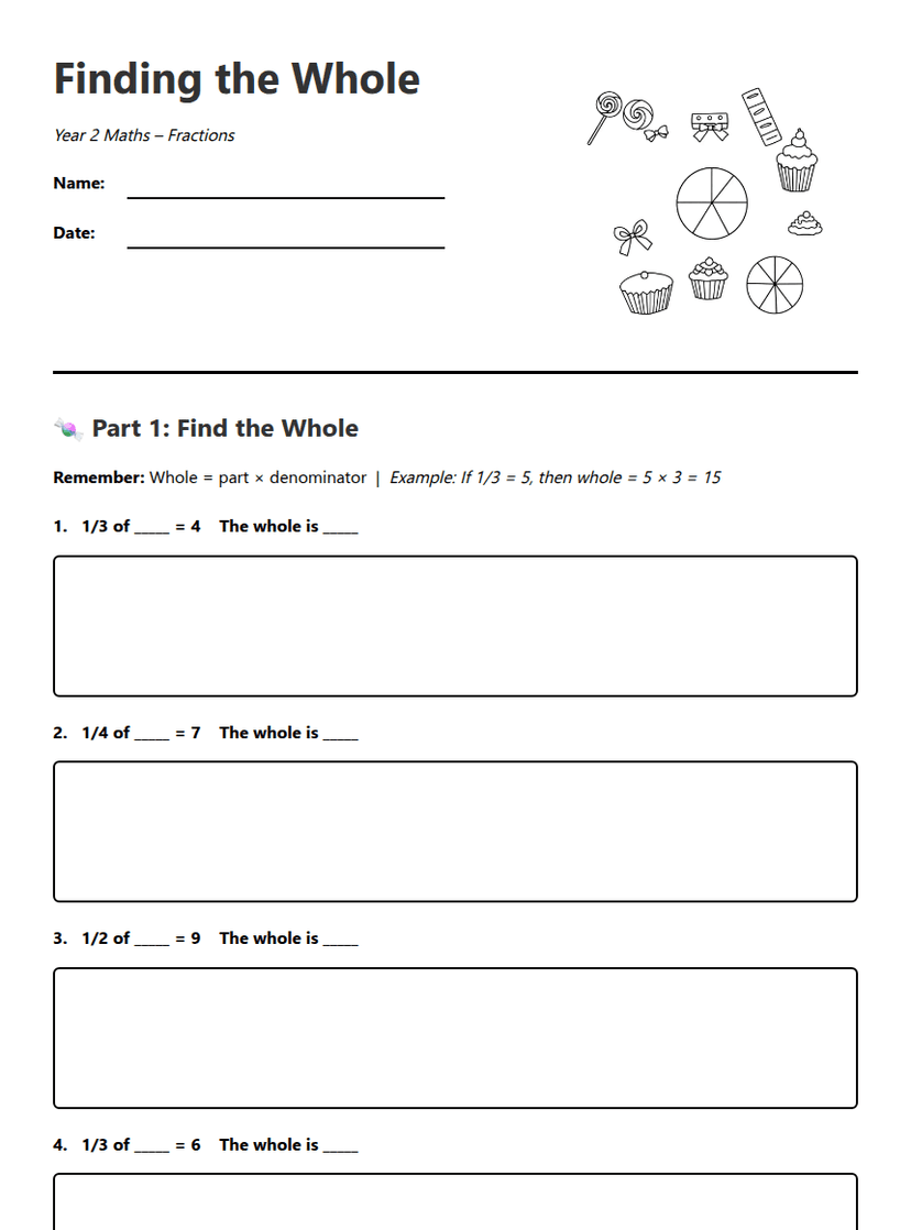 Finding the Whole Fractions