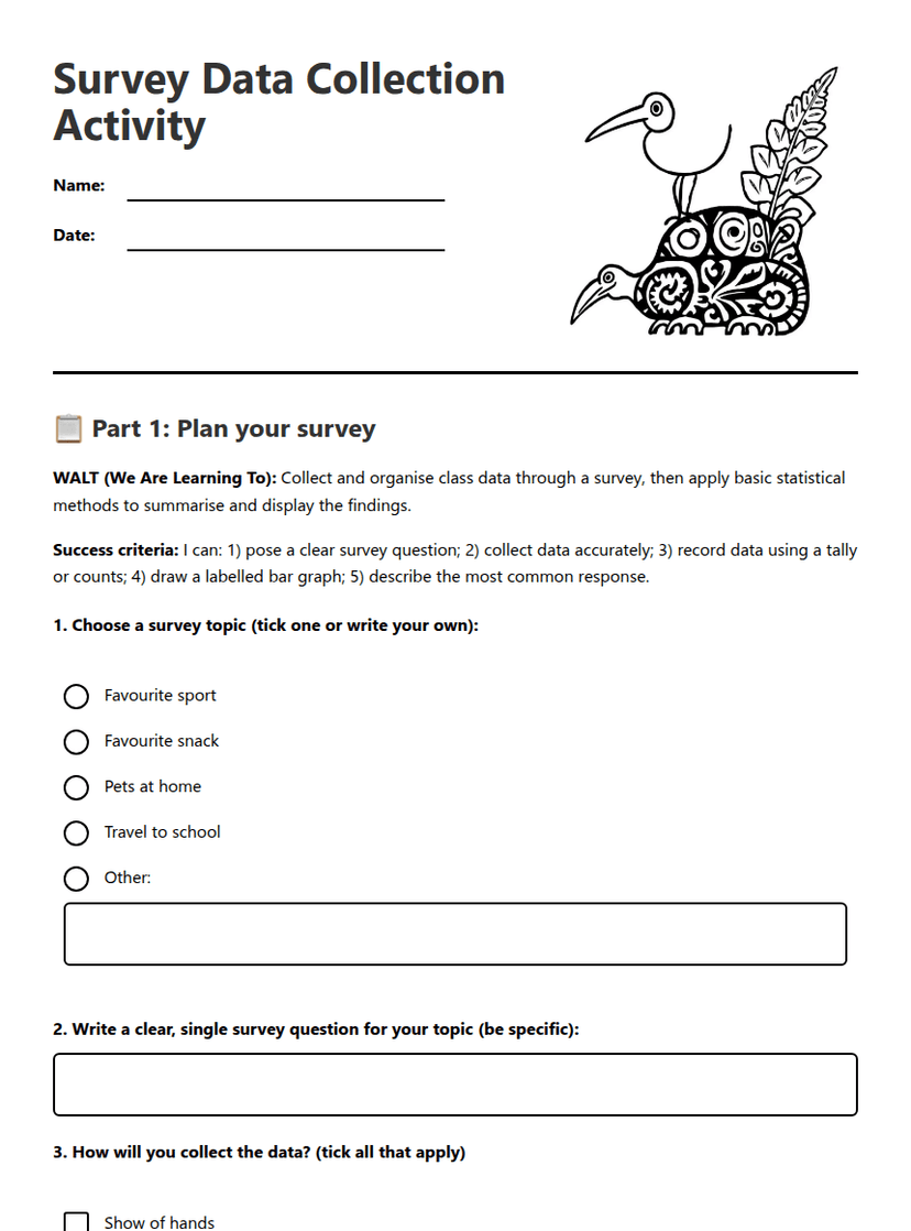Survey Data Collection Activity