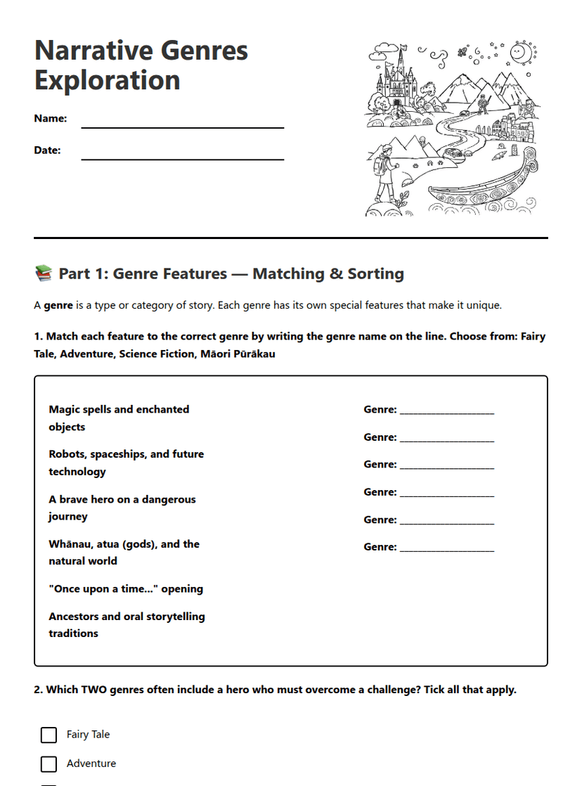Narrative Genres Exploration