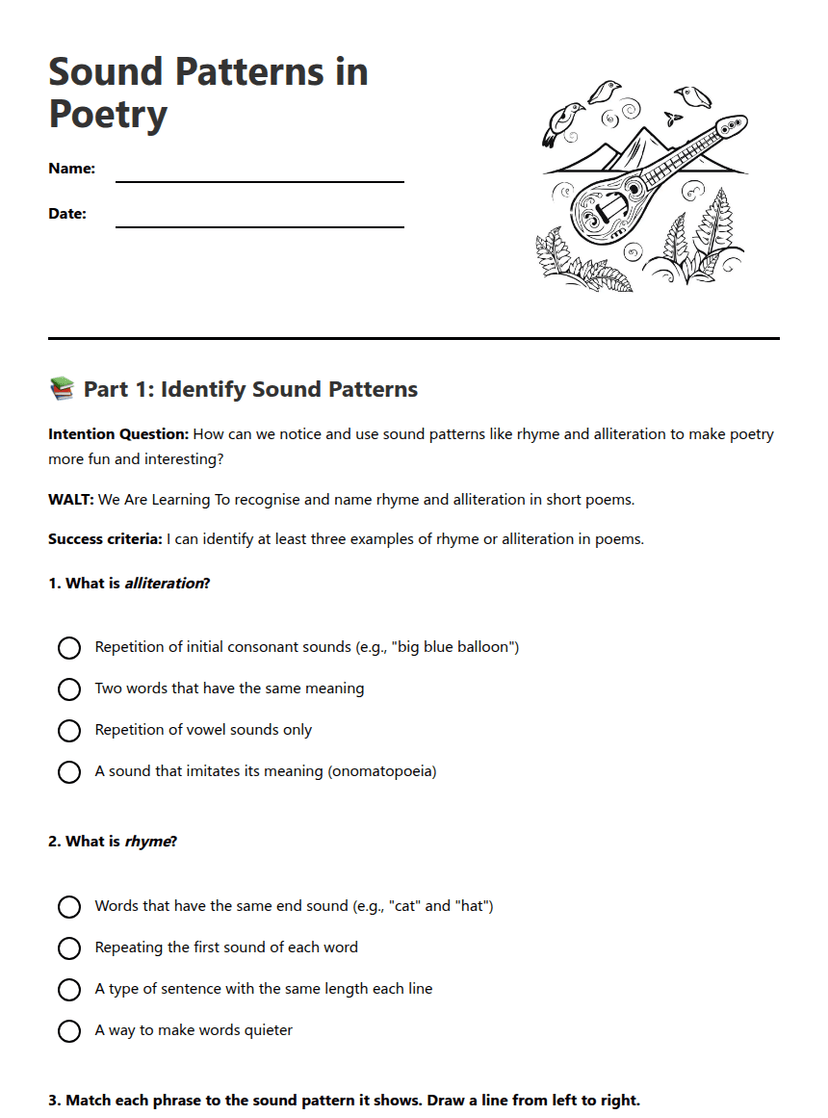 Sound Patterns in Poetry