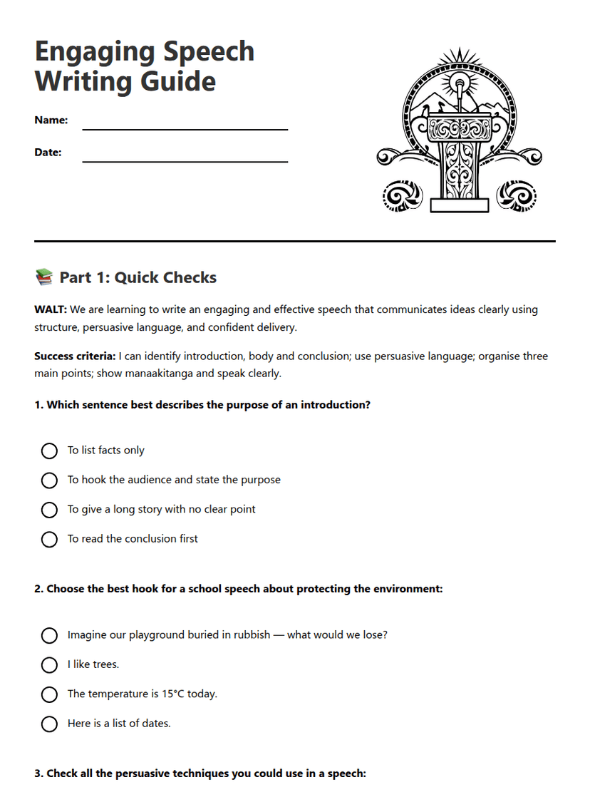 Engaging Speech Writing Guide
