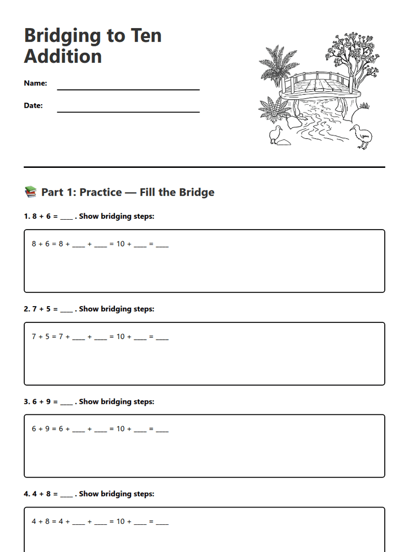 Bridging to Ten Addition