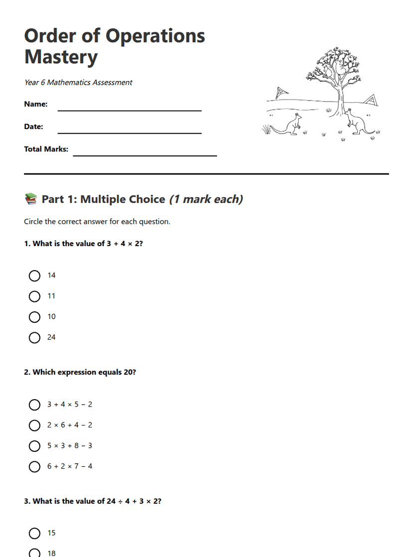 Order of Operations Mastery