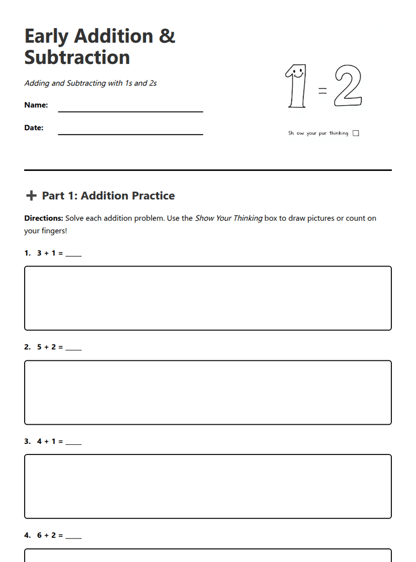 Early Addition & Subtraction