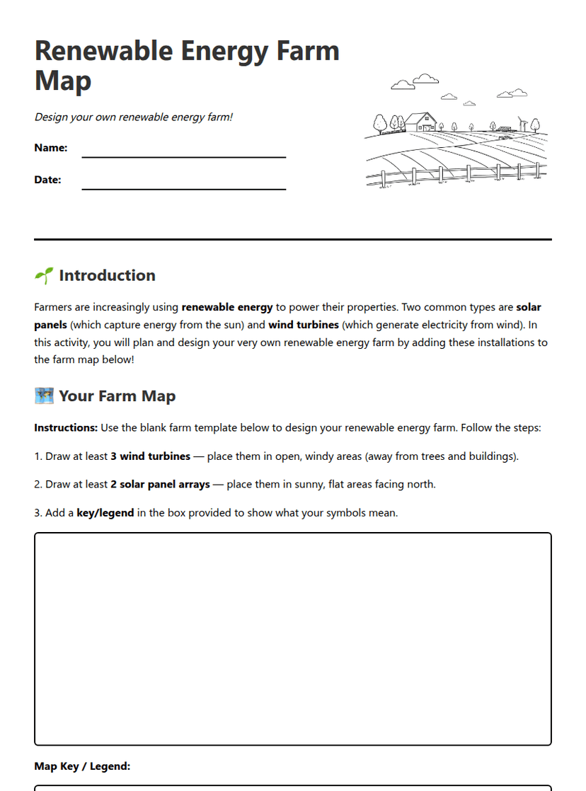 Renewable Energy Farm Map