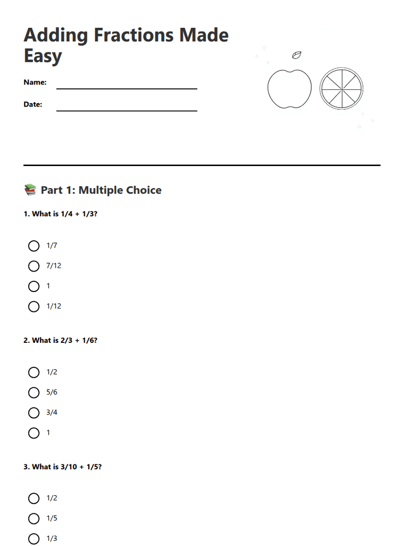 Adding Fractions Made Easy